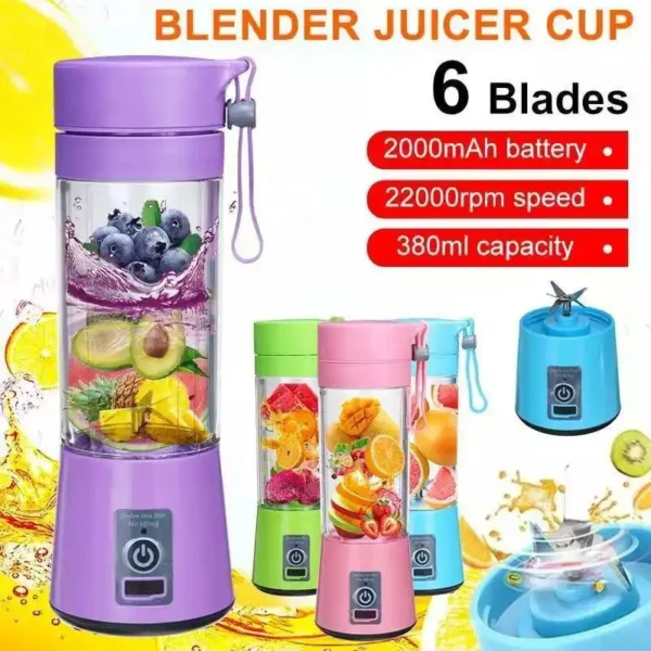 Portable 6 Blades Mini Bottle Juicer