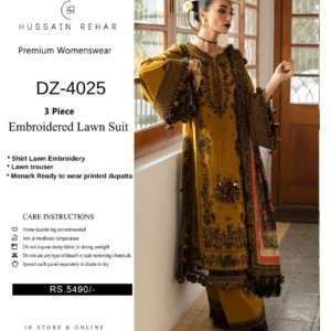Hussain Rehar Embroidered Lawn Suit 4025
