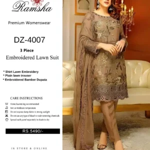 Ramsha Embroidered Lawn Suit 4007
