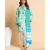 Stunning Unstitched 3-Piece Printed Lawn Suit With Lawn Dupatta - Blue 10 Unstitched 3-piece printed lawn suit front