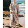 Exquisite Ivory Peony Unstitched Lawn Suit 4 Ivory peony unstitched lawn suit