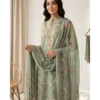 Magnificent Sage Floral Bloom Unstitched Lawn Suit 5 Sage floral bloom unstitched lawn suit front