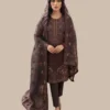 Luxury Charcoal Maroon Bloom: Luxe Lawn For Summer 2026 17 Luxury charcoal maroon bloom front